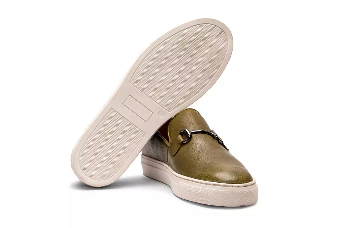 Milled Slipon Sneaker With horsebit Trim/O