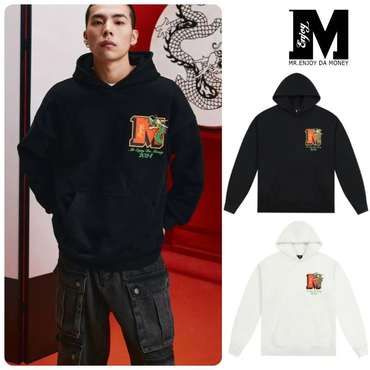 MR. ENJOY DA MONEY  |Unisex Street Style Long Sleeves Oversized Sweatshirts