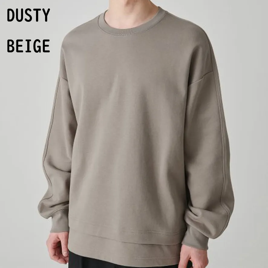 MUSINSA STANDARD  |Street Style Long Sleeves Plain Cotton Oversized Sweatshirts