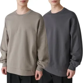 MUSINSA STANDARD  |Street Style Long Sleeves Plain Cotton Oversized Sweatshirts