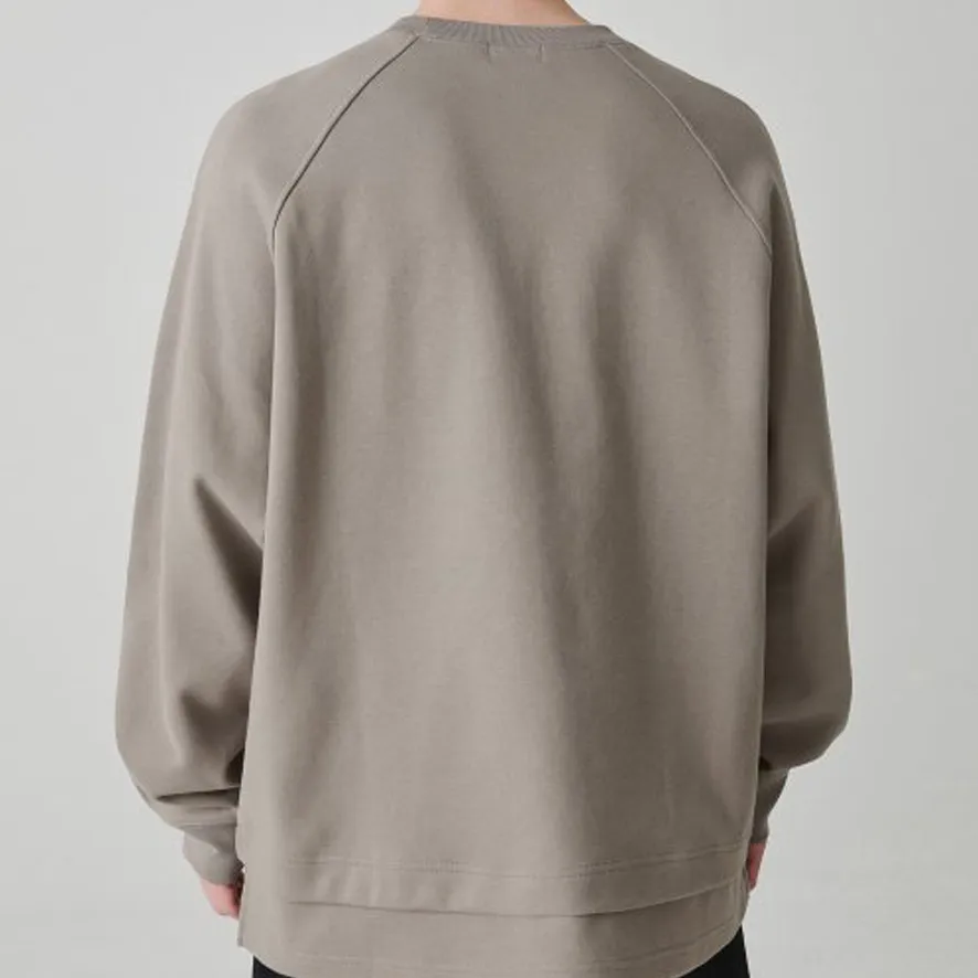 MUSINSA STANDARD  |Street Style Long Sleeves Plain Cotton Oversized Sweatshirts