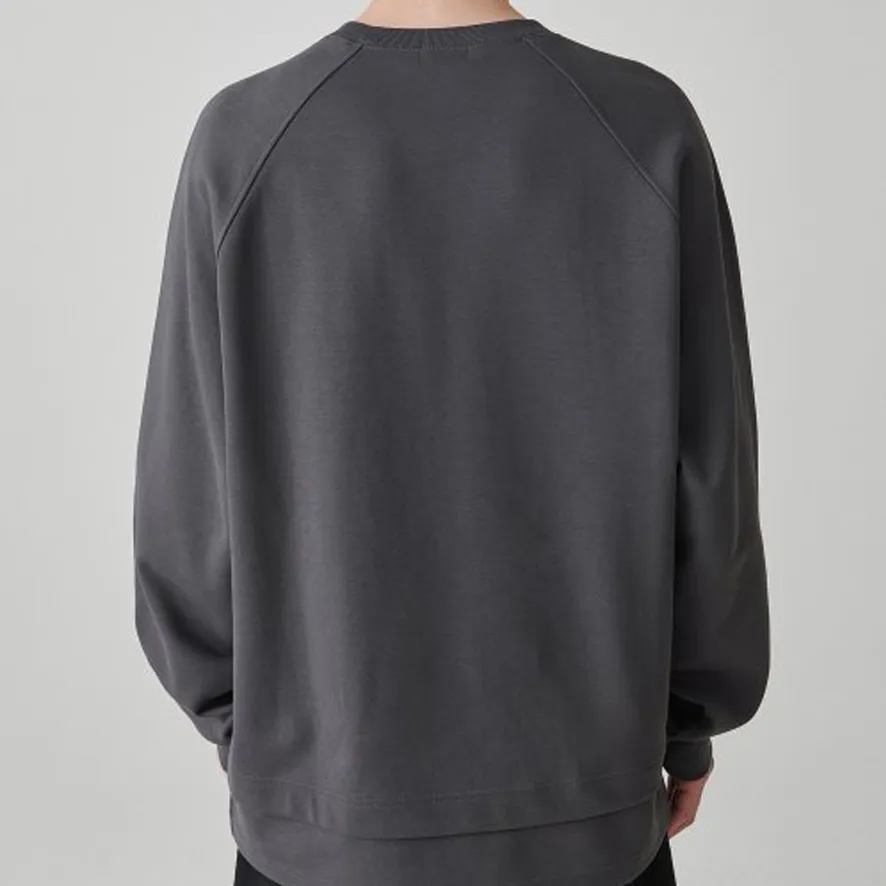 MUSINSA STANDARD  |Street Style Long Sleeves Plain Cotton Oversized Sweatshirts