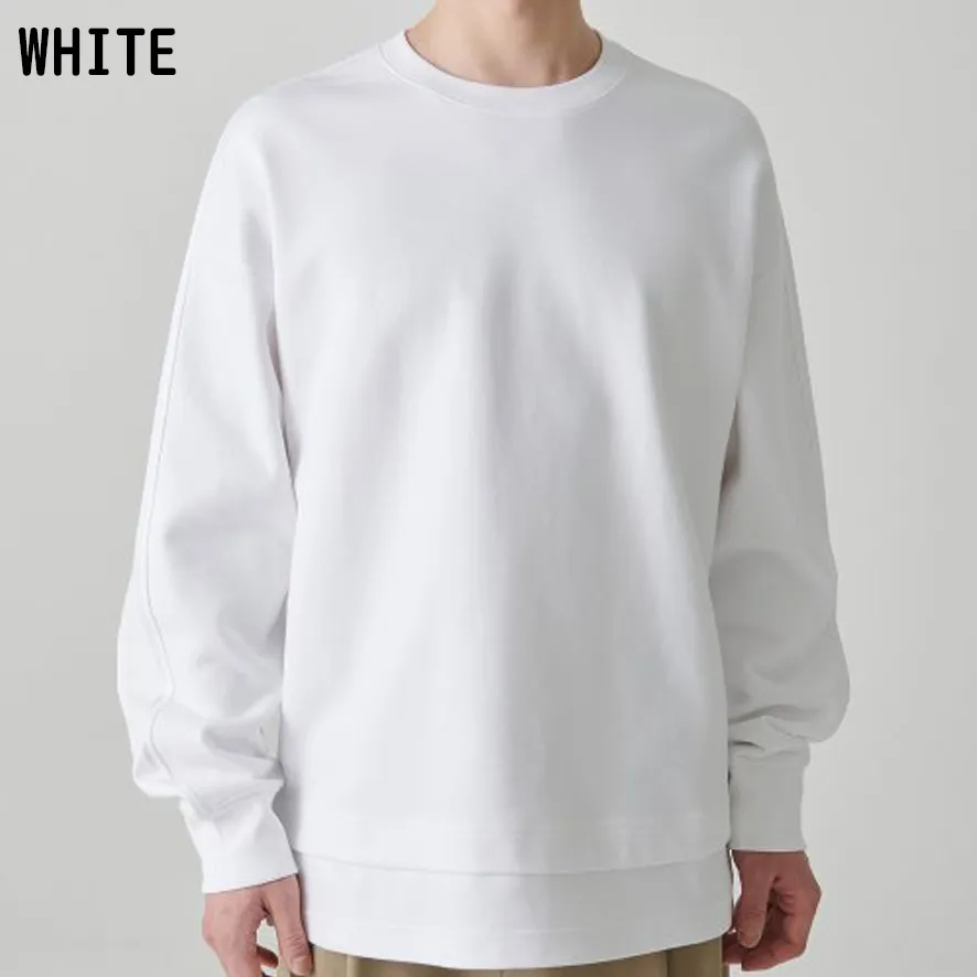 MUSINSA STANDARD  |Street Style Long Sleeves Plain Cotton Oversized Sweatshirts