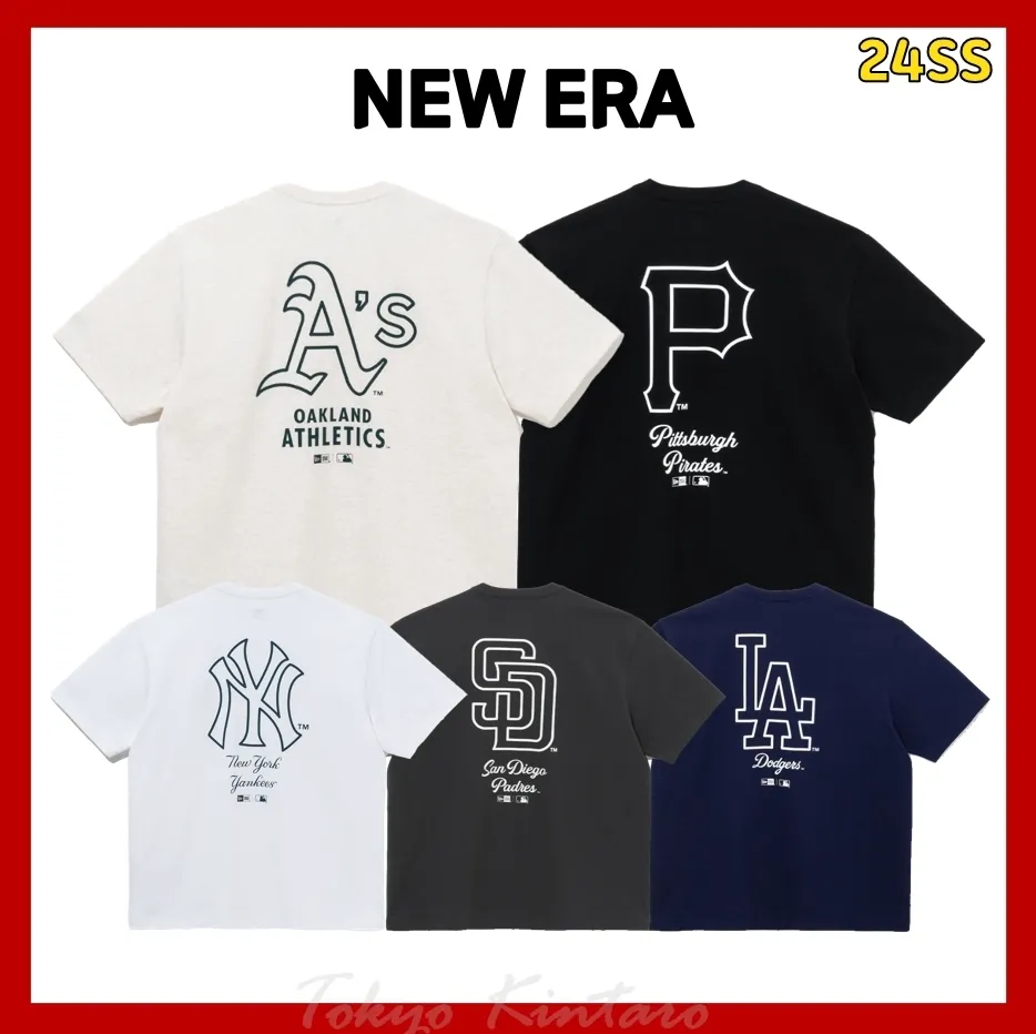 New Era  |Unisex Street Style Oversized Logo T-Shirts