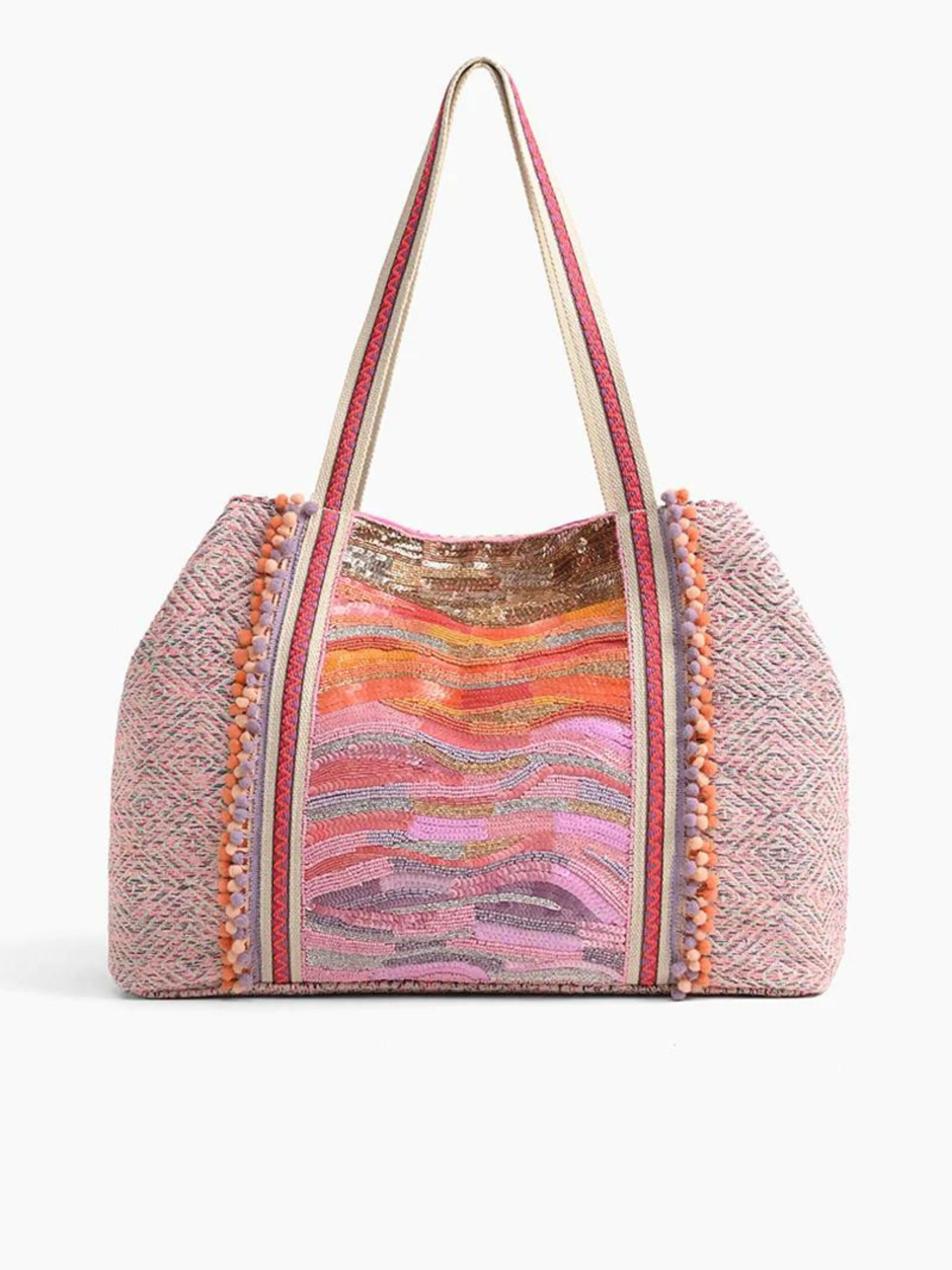 Orange Mauve Ombre Tote