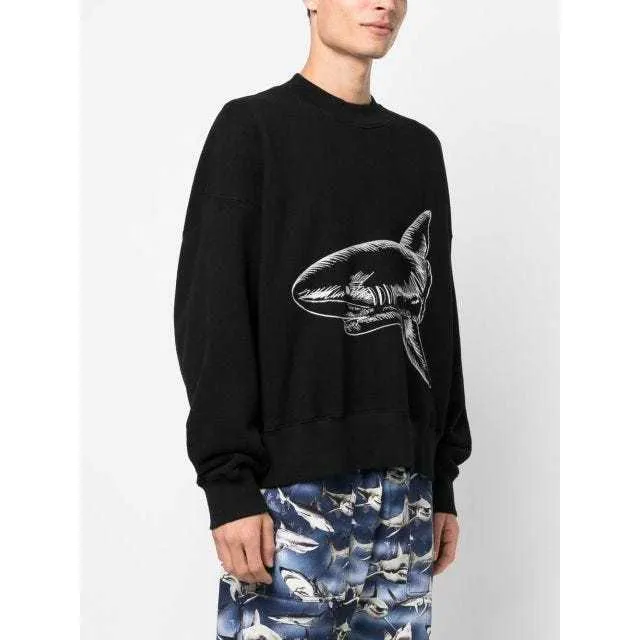 Palm Angels  |Unisex Street Style U-Neck Long Sleeves Cotton Oversized