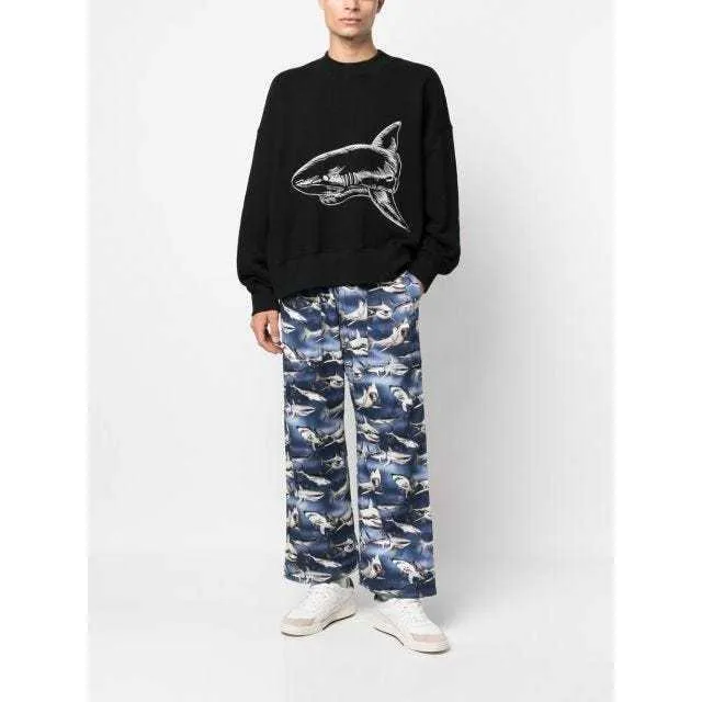 Palm Angels  |Unisex Street Style U-Neck Long Sleeves Cotton Oversized