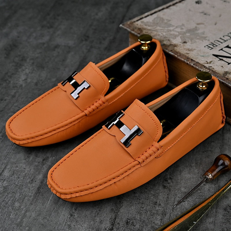 Penny Loafers Genuine Leather Fashion Moccasin Driving Shoes Casual Slip On Flats Boat Shoes