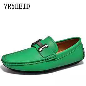 Penny Loafers Genuine Leather Fashion Moccasin Driving Shoes Casual Slip On Flats Boat Shoes