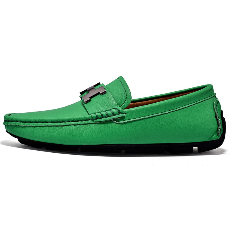 Penny Loafers Genuine Leather Fashion Moccasin Driving Shoes Casual Slip On Flats Boat Shoes