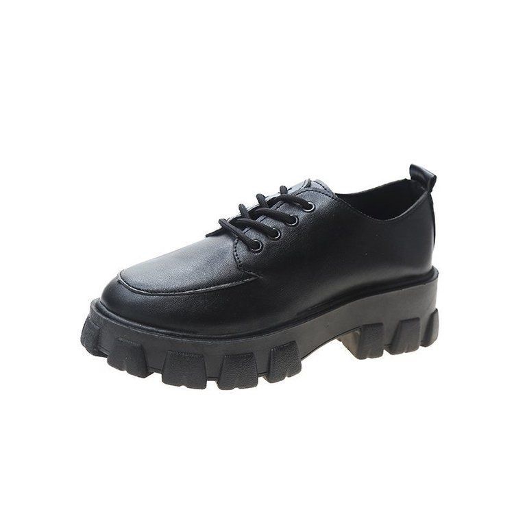 Plain Platform Chunky Heel Oxfords BH7