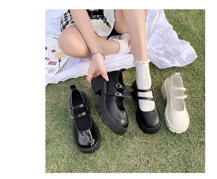 Platform Block Heel Mary Jane Shoes BH3