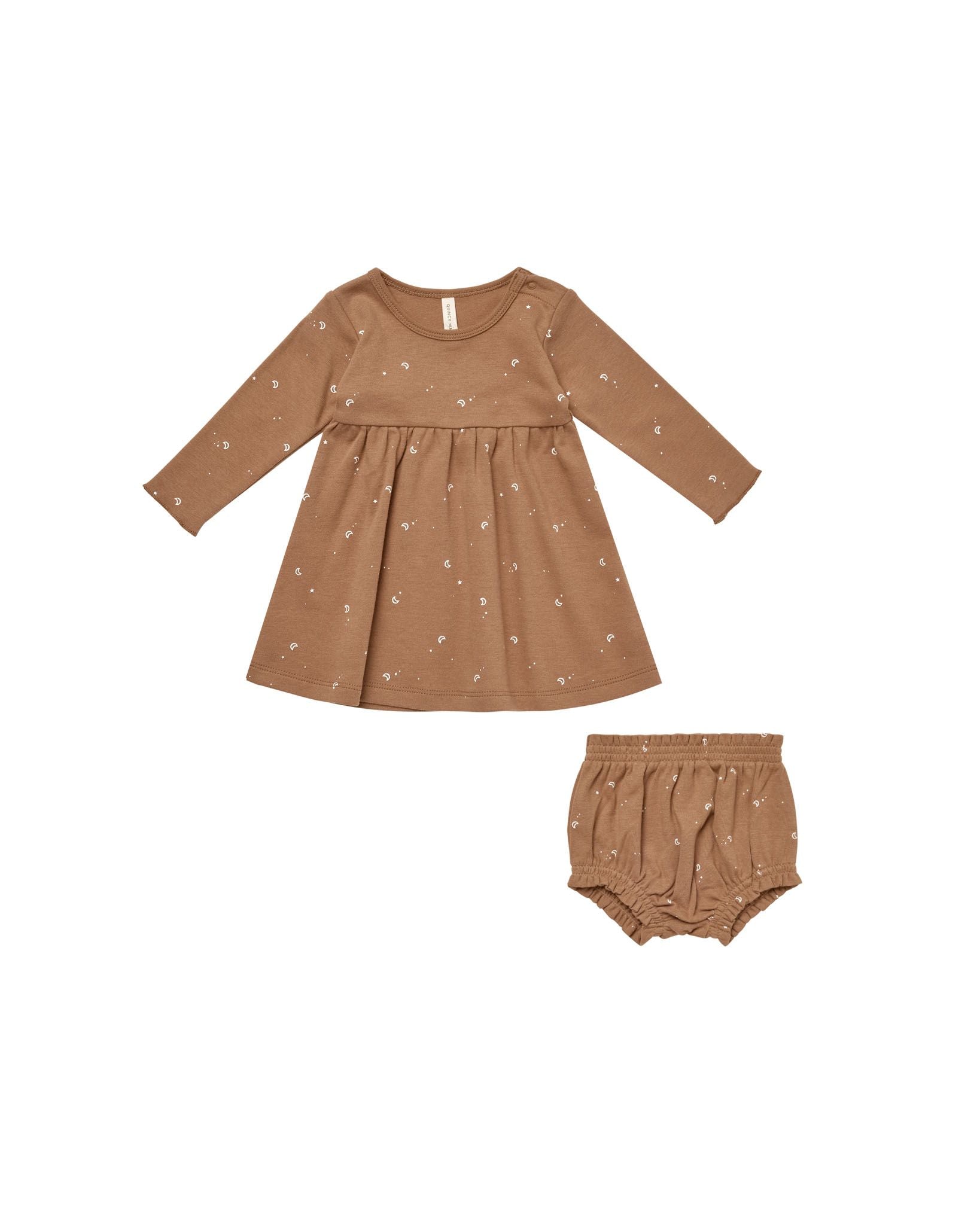 Quincy Mae - Moons Long sleeve Baby Dress