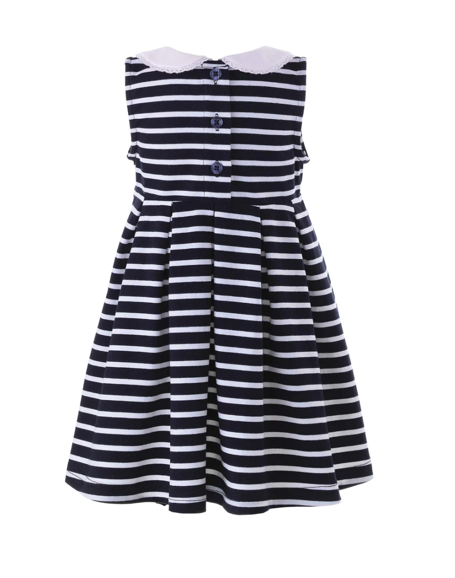 Rachel Riley - Navy Breton Stripe Jersey Dress