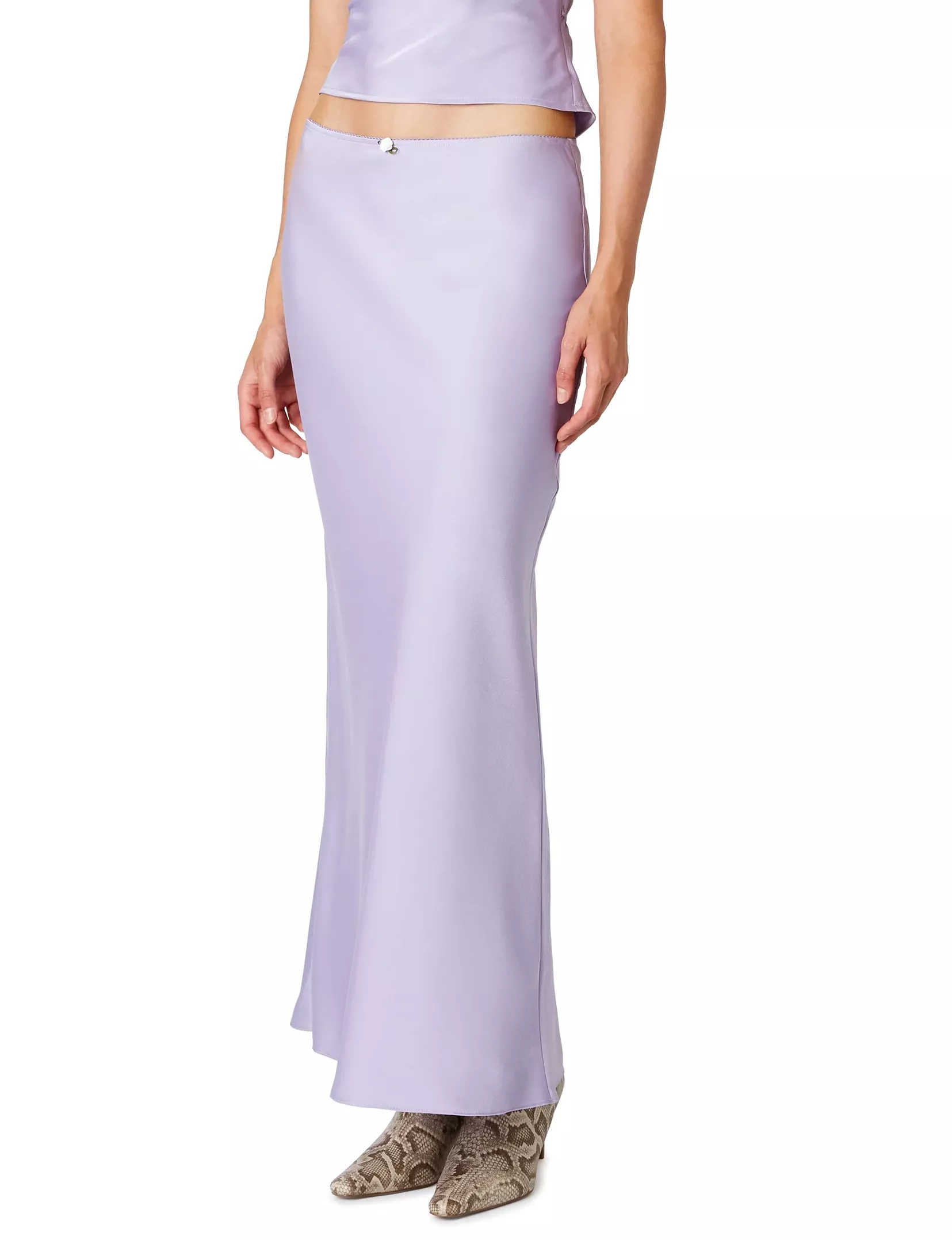 Ravello Crinkle Chiffon Maxi Skirt, Lilac