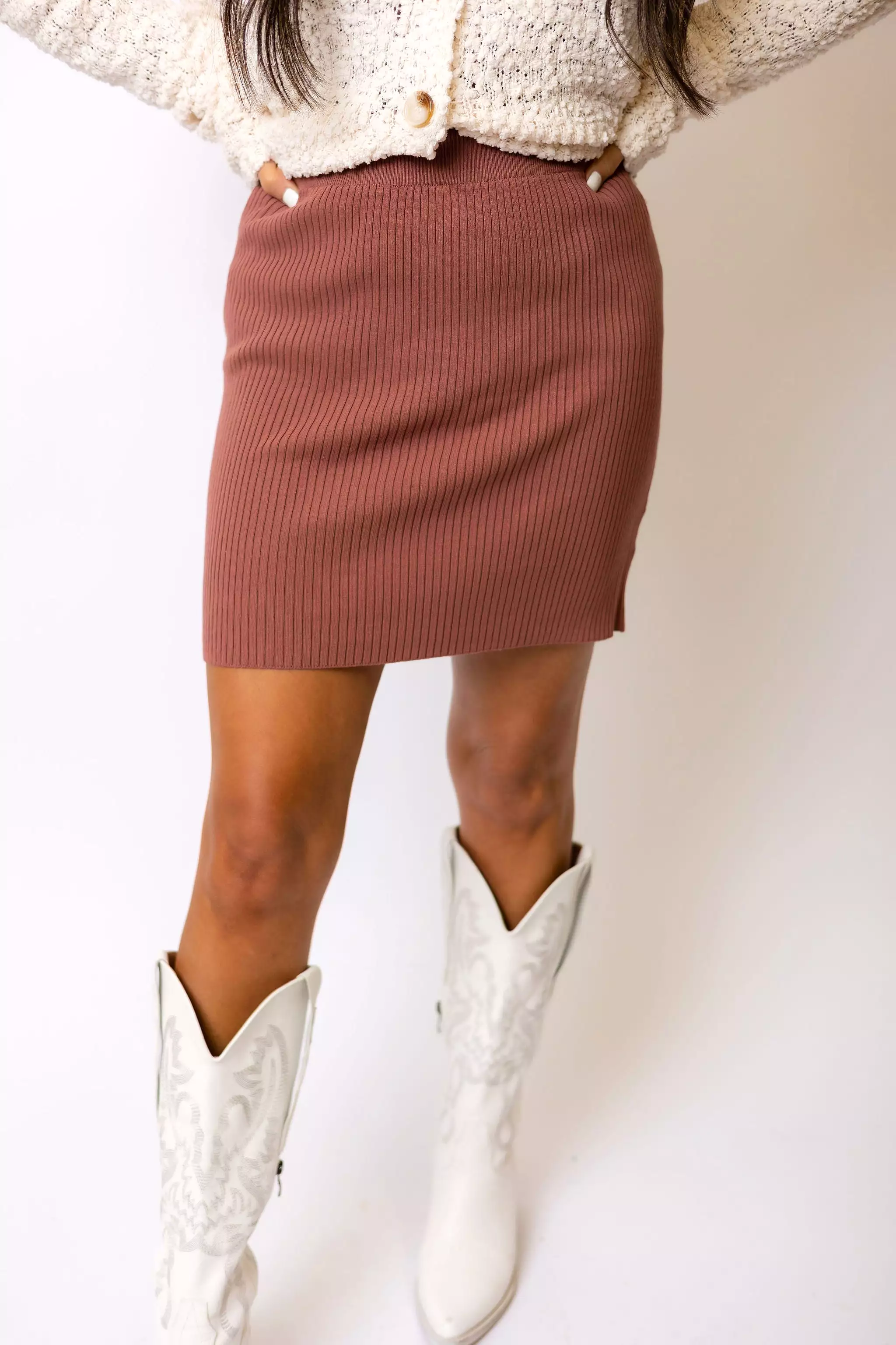 Ribbed Sweater Skirt