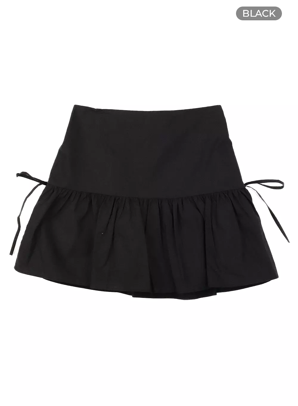 Ribbon Tie Flare Mini Skirt OM427