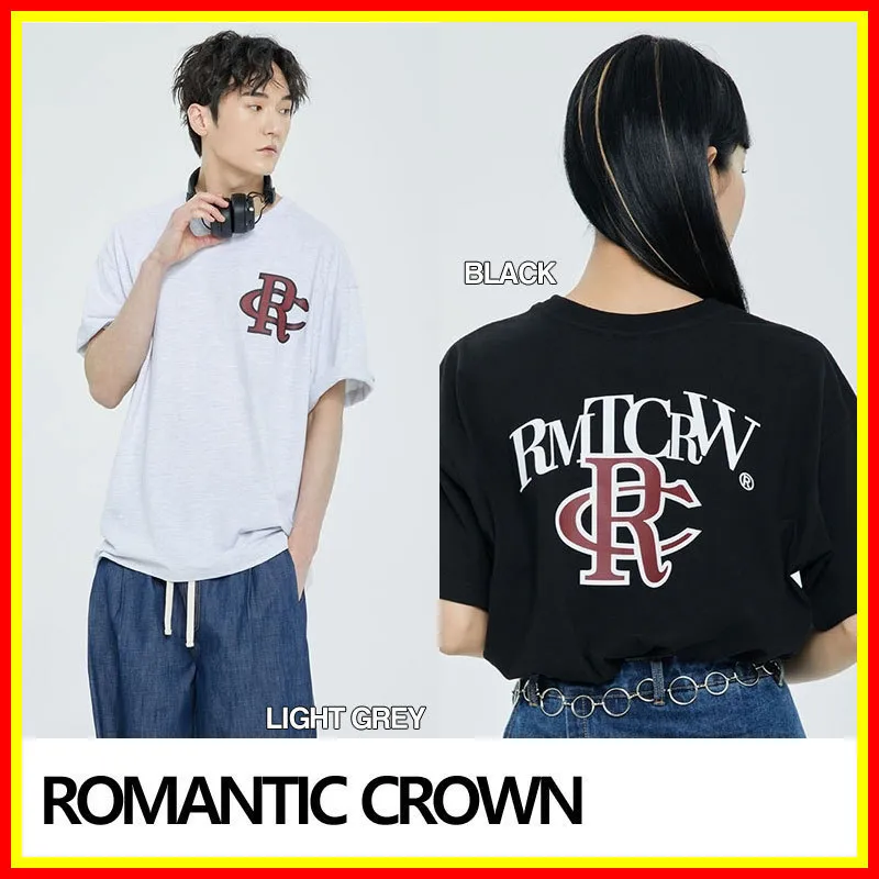 ROMANTIC CROWN  |Unisex Street Style Cotton Short Sleeves Oversized T-Shirts