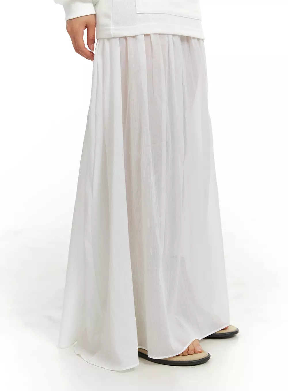 Sheer Layered Maxi Skirt CM426