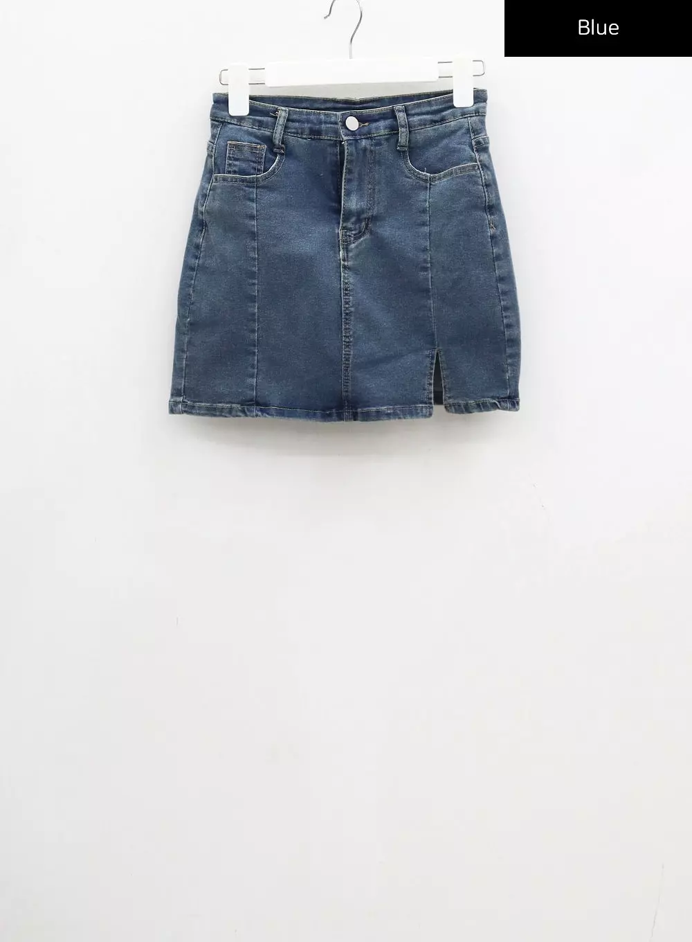 Side Slit Denim Mini Skirt CJ325