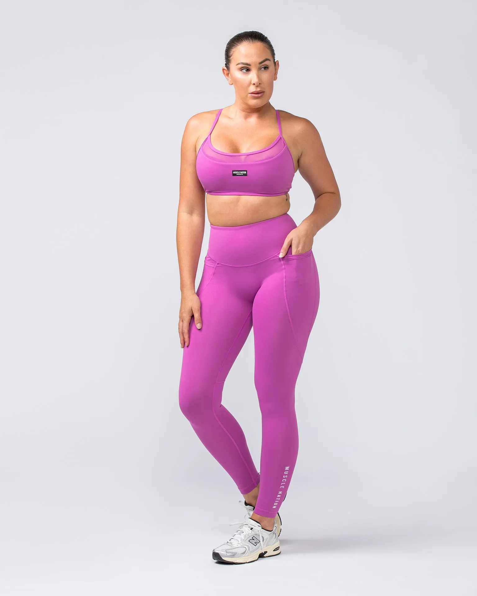 Signature Boost Ankle Length Leggings - Dahlia