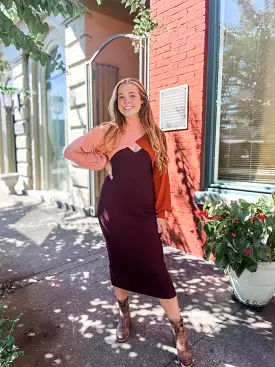 Spiced Colorblock Midi Dress