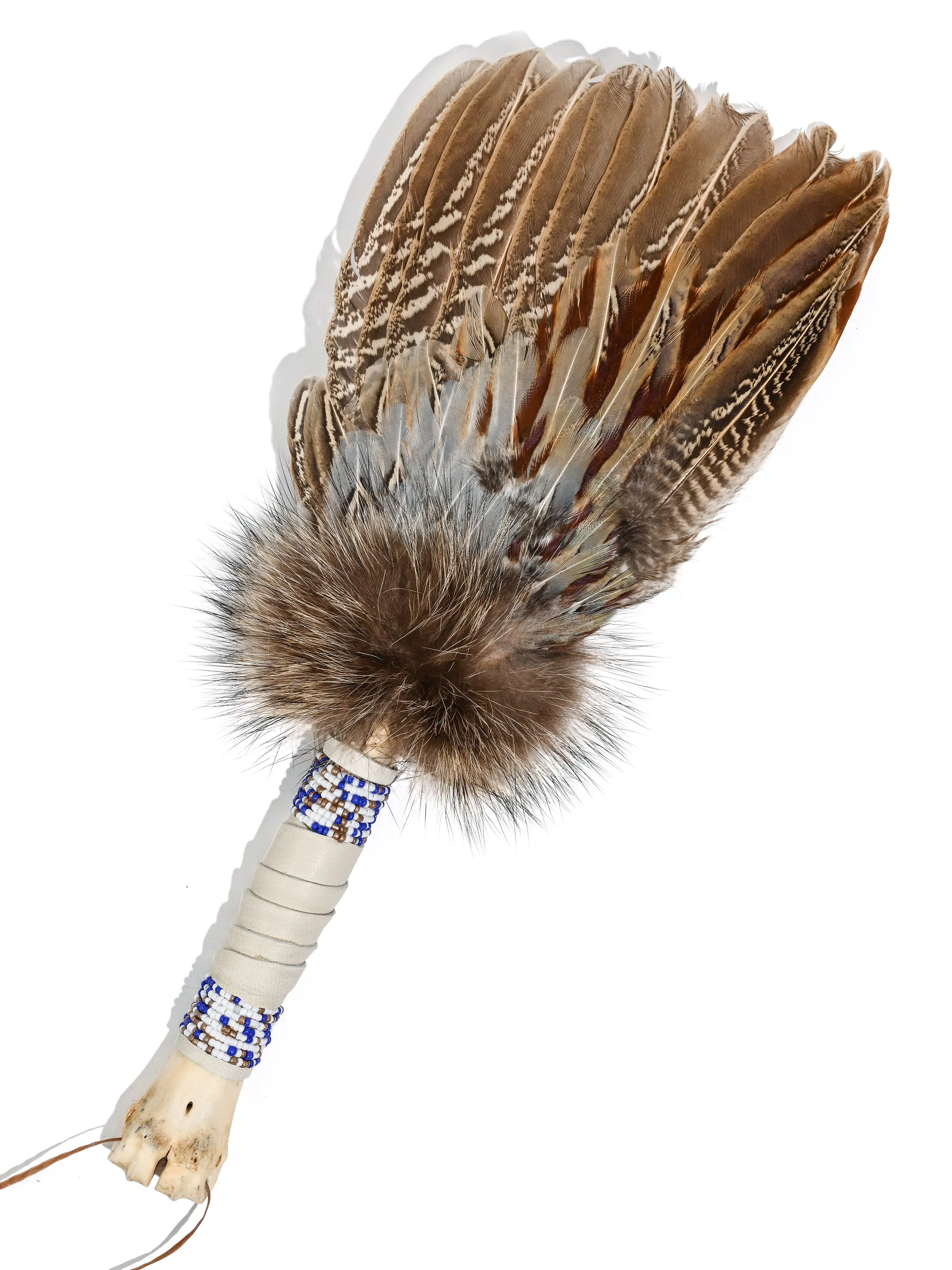 Spirit Prayer Fan with Bone Handle