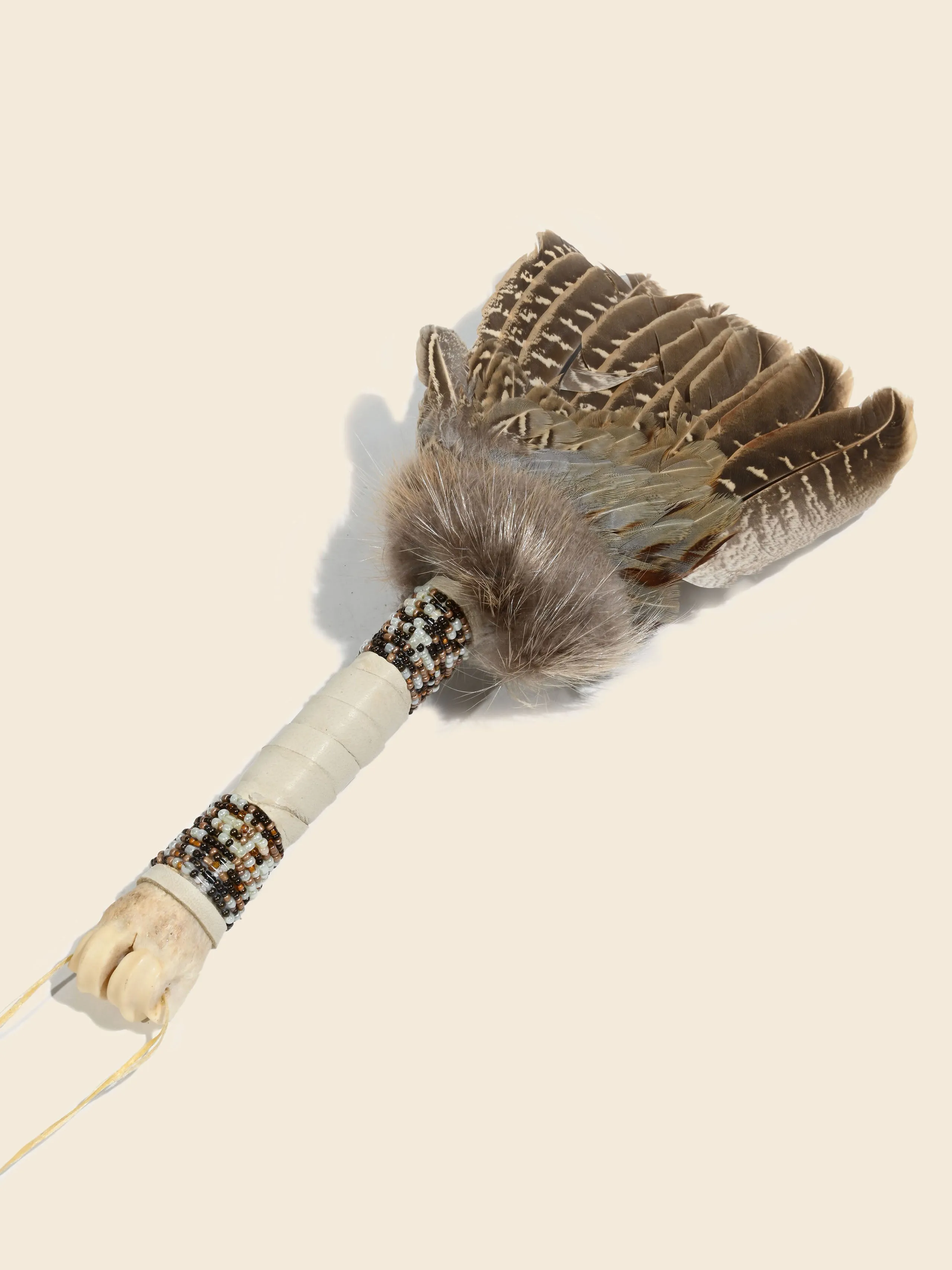 Spirit Prayer Fan with Bone Handle