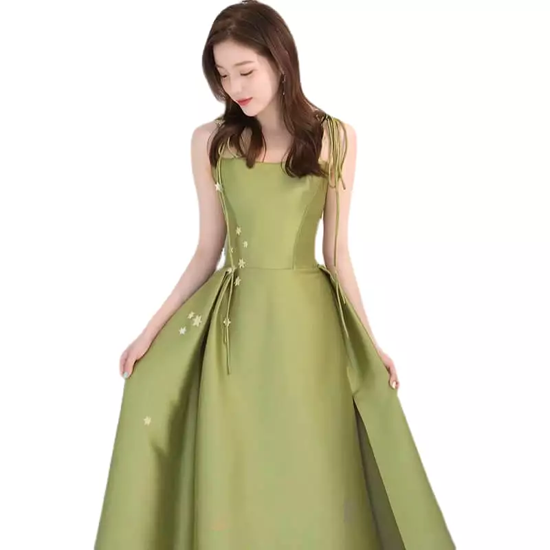 Suspender green stunning evening dress by9092