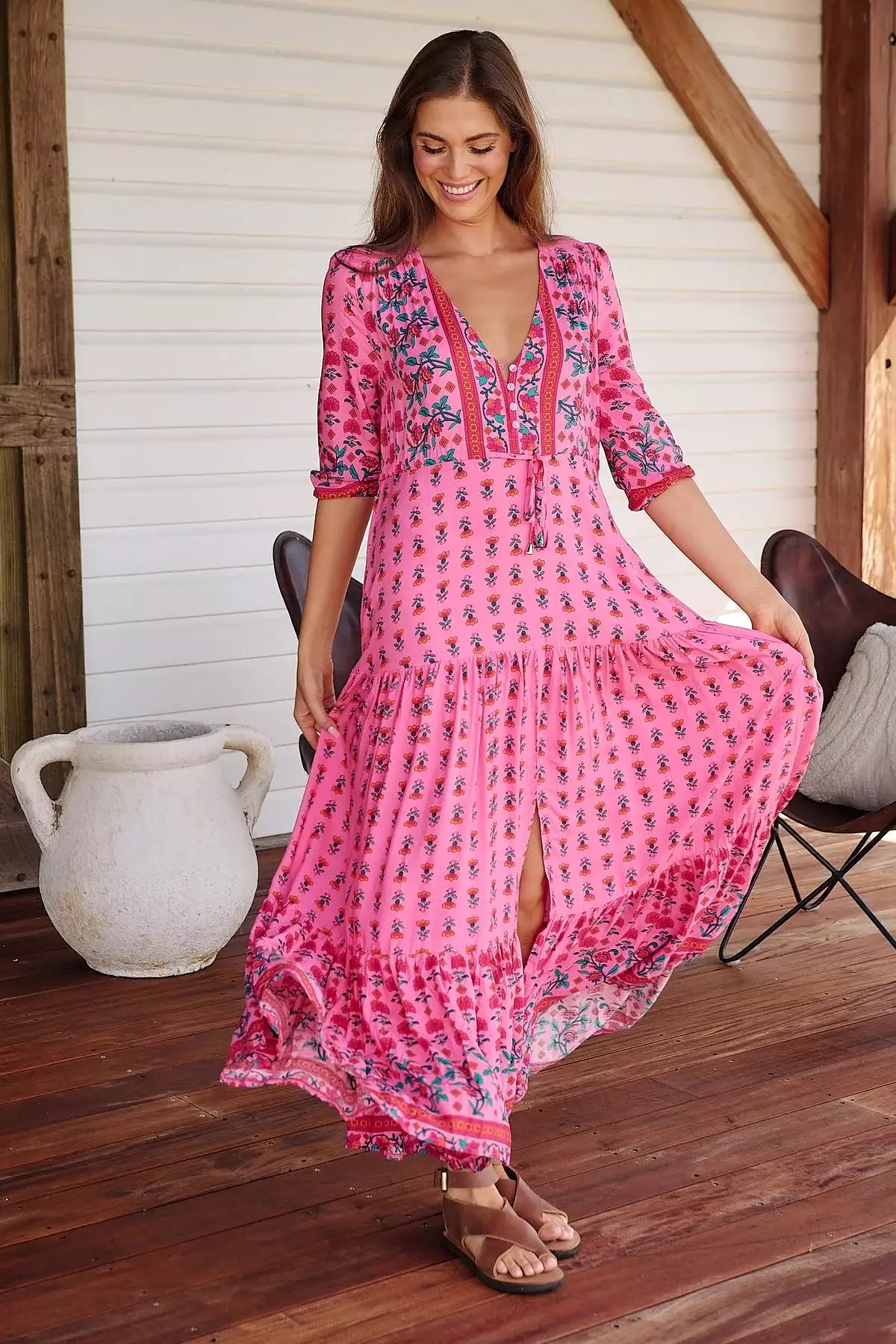 Tessa Maxi Dress - Raspberry Romance Collection