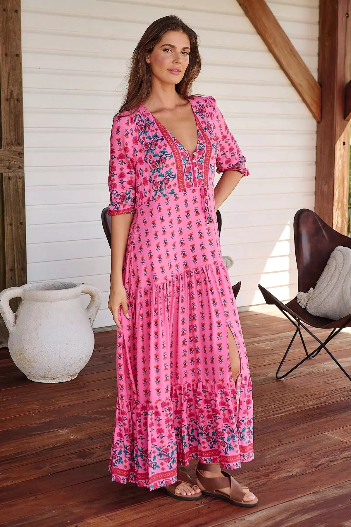 Tessa Maxi Dress - Raspberry Romance Collection