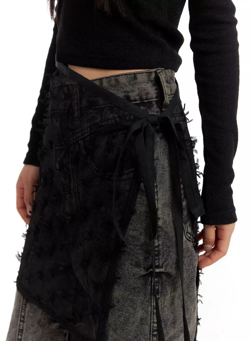 Textured Wrap Skirt CF429