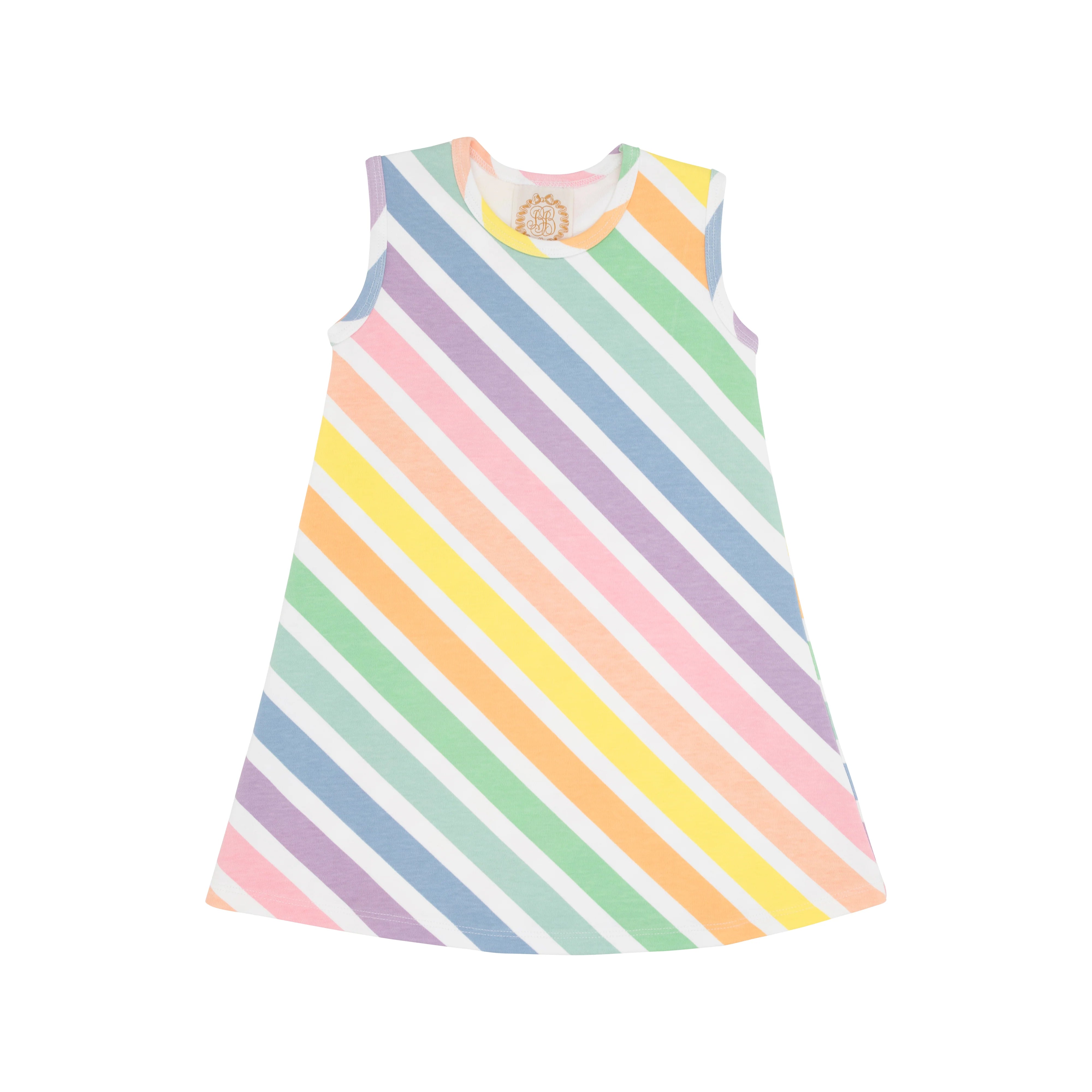 The Beaufort Bonnet Company - Rainbow Rollerskate Stripe Polly Play Dress