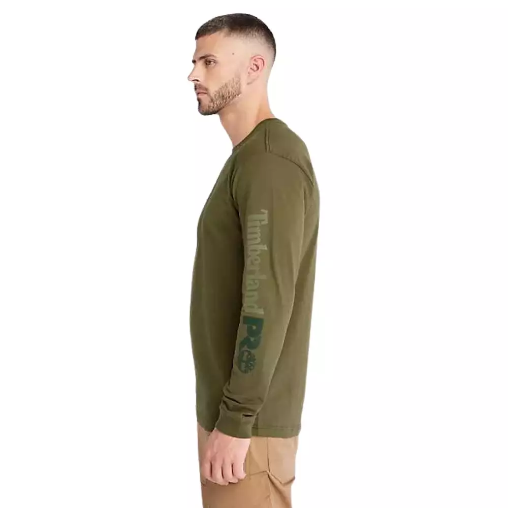 Timberland PRO Men's Core Logo Long-Sleeve T-Shirt - Olive