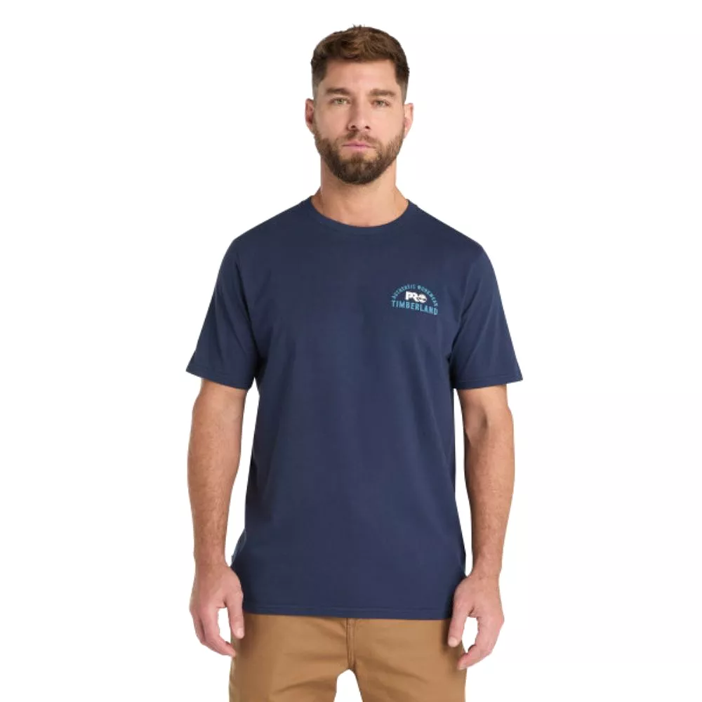 Timberland PRO Men's Short-Sleeve Authentic Graphic Work T-Shirt - Navy