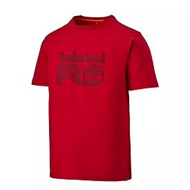 Timberland PRO Men's Short-Sleeve Textured Graphic Work T-Shirt - Red