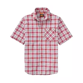 Timberland Pro Plotline Men's Short Sleeve Plaid Work Shirt - Red