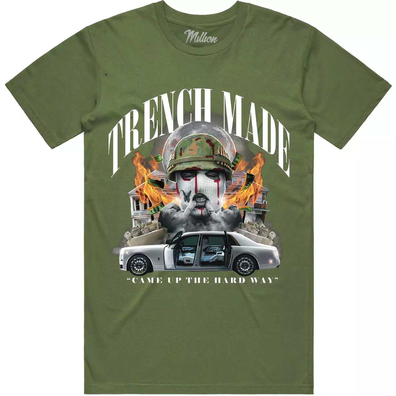 TRENCH MADE : Olive Sneaker Tees Shirt