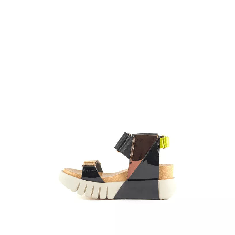 United Nude Delta Platform Sandals in Bronze Multi