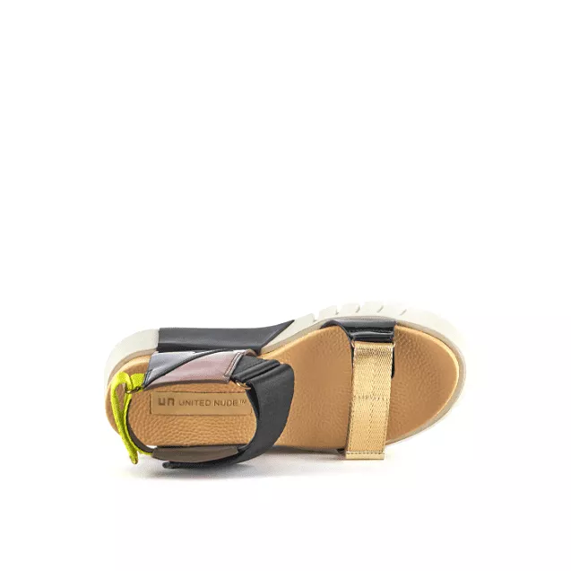 United Nude Delta Platform Sandals in Bronze Multi