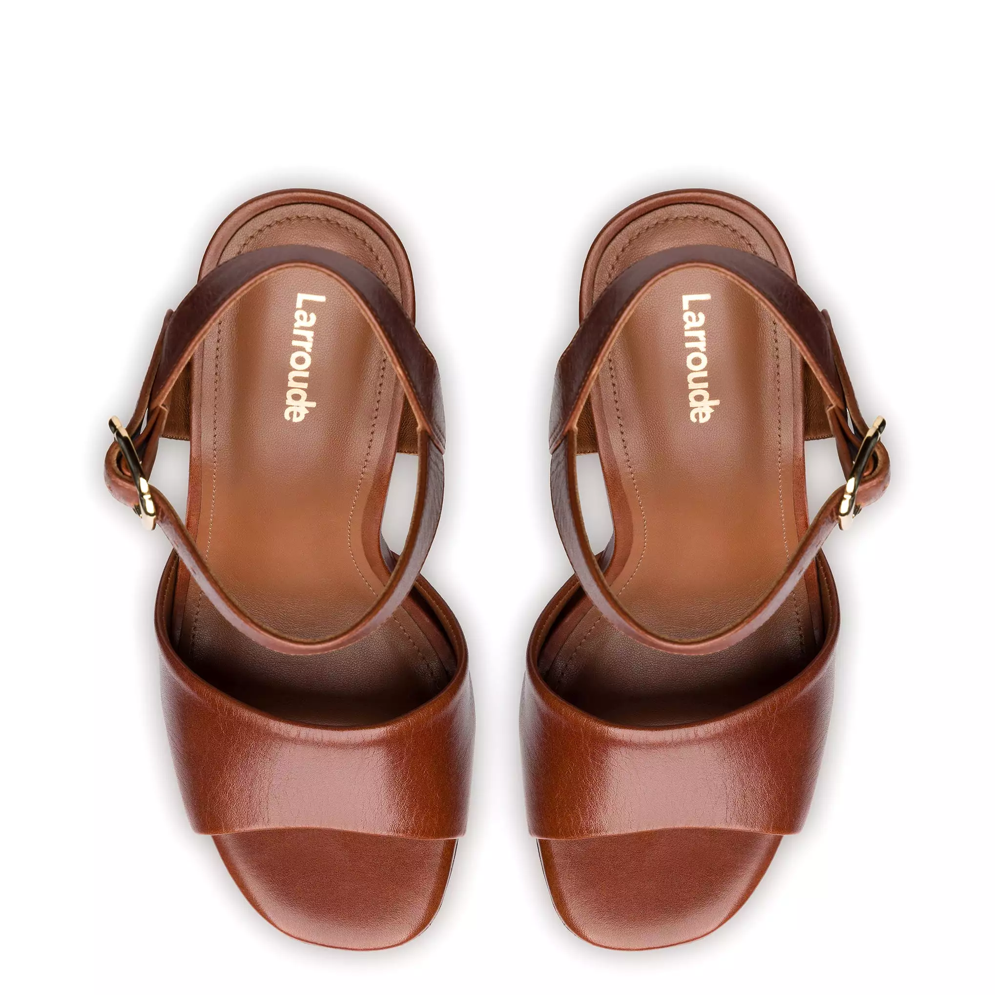 Vanessa Platform Sandal In Caramel Leather