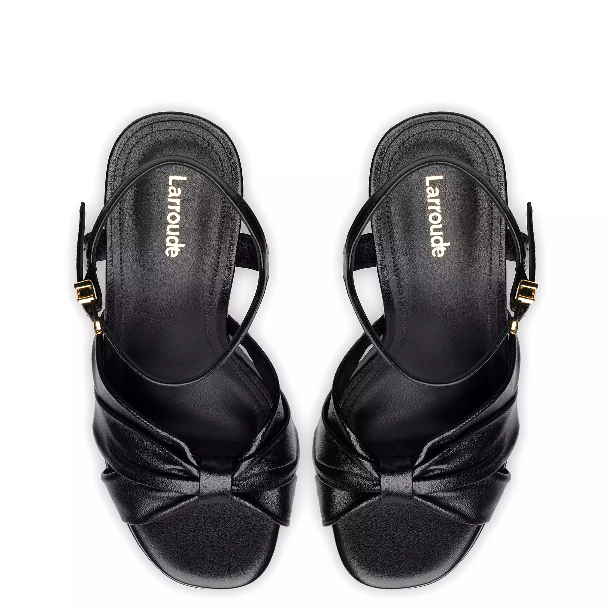 Vivienne Platform Sandal In Black Leather