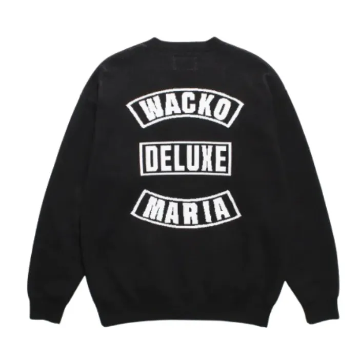 WACKO MARIA  |Unisex Wool Street Style Cotton Oversized Logo Cardigans