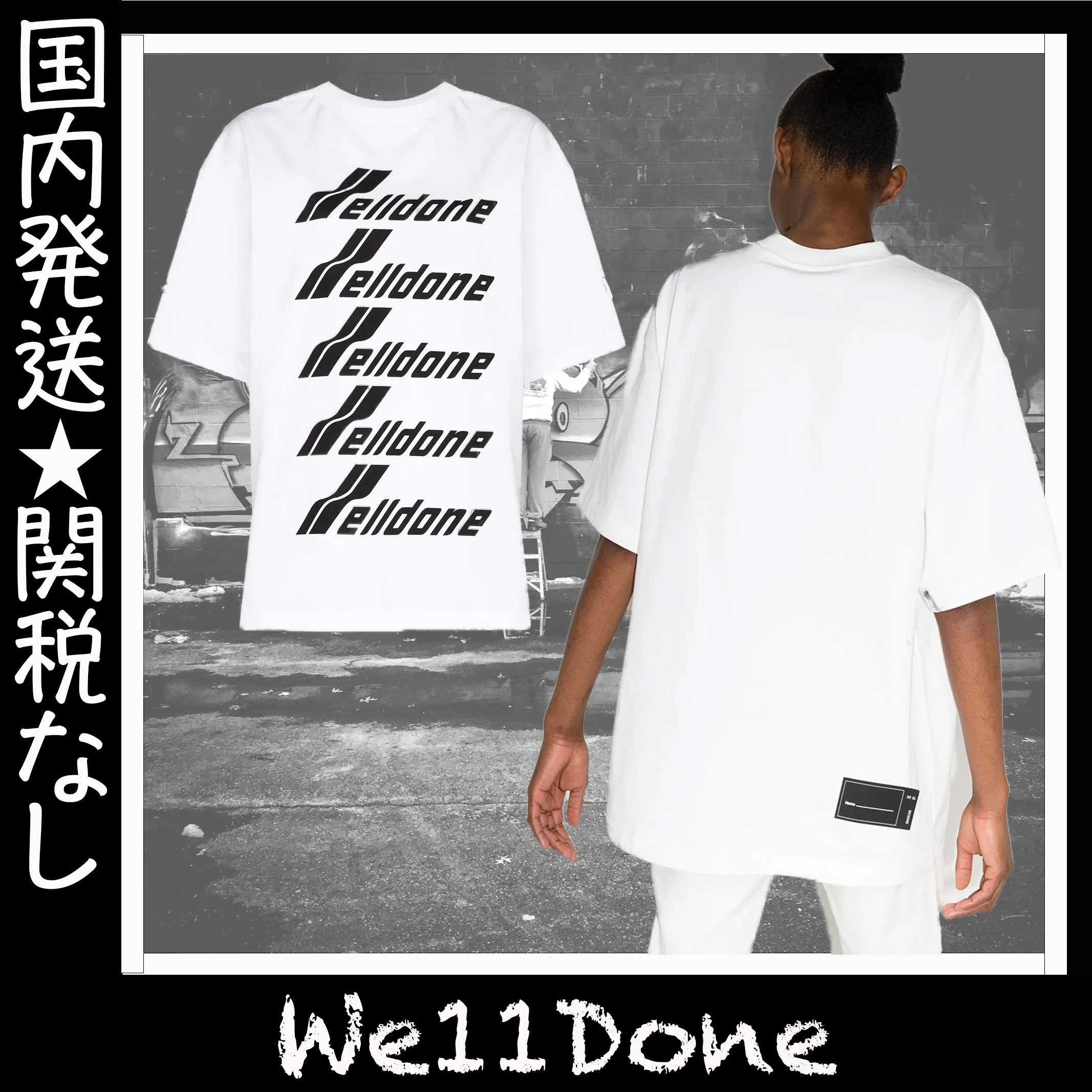 We11Done  |Crew Neck Unisex Street Style U-Neck Cotton Short Sleeves