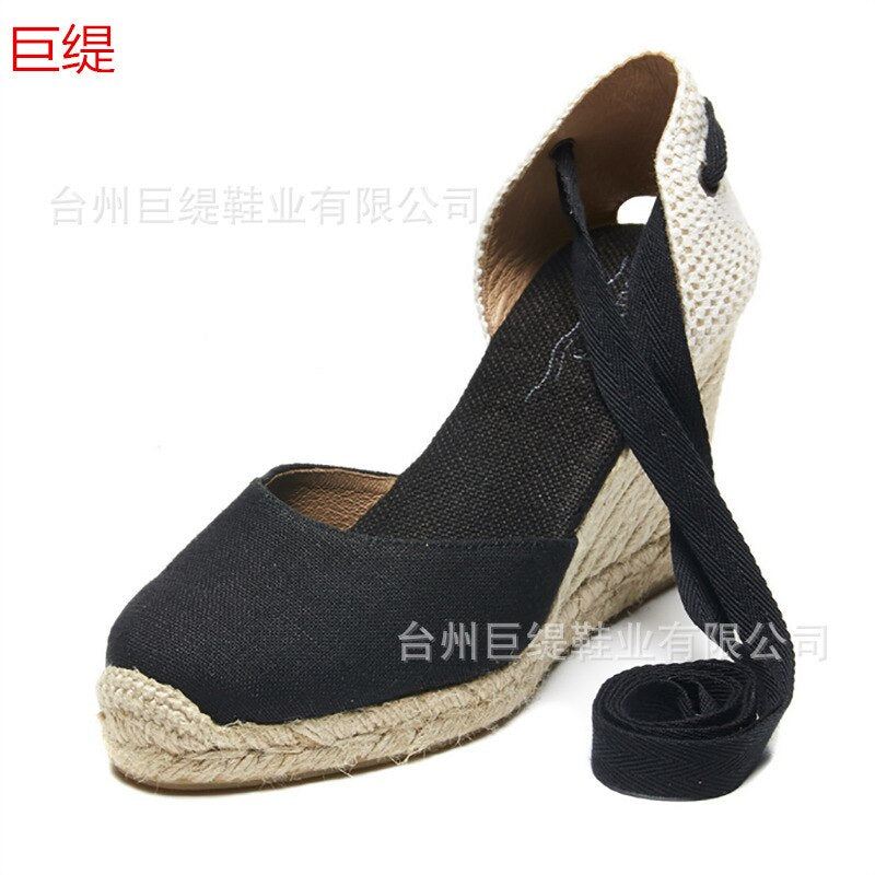 Wedges Sandals High Heels Summer Shoes Round Toe muffin with Casual Woman Peep Toe Platform Sandals