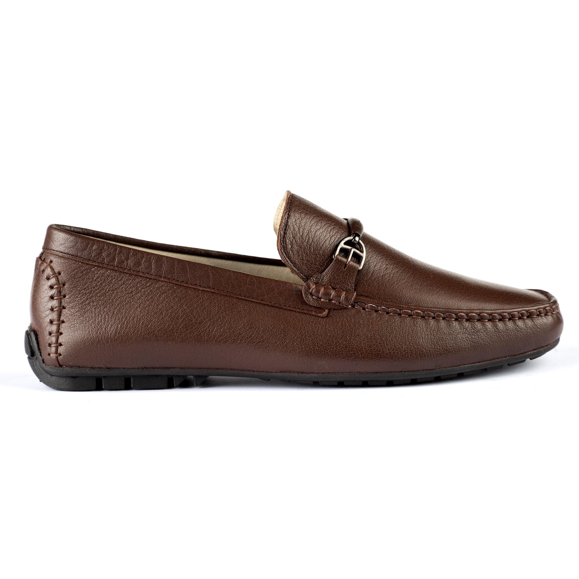 Wrap Buckled Moccasins-Brown