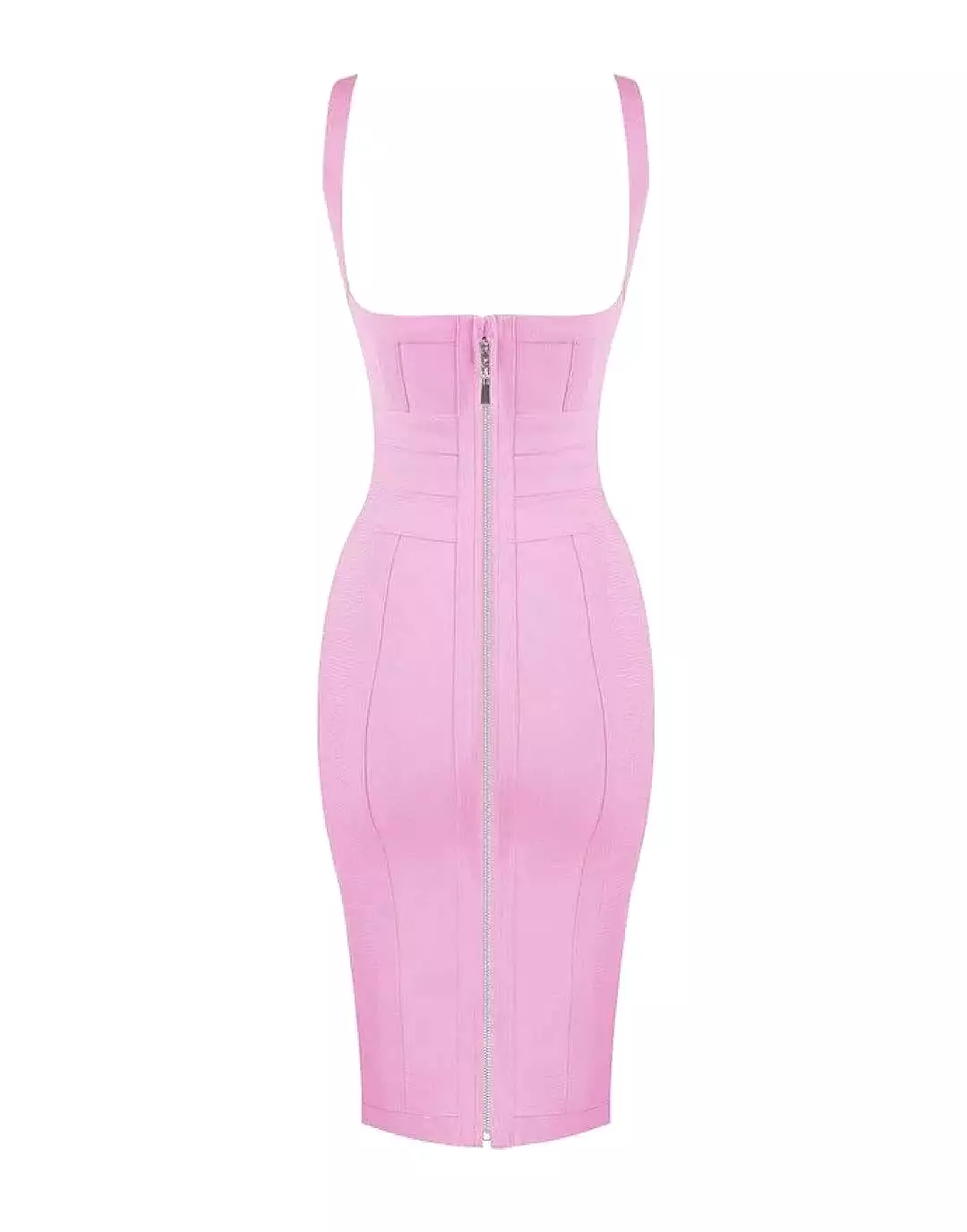 Zipper Back Strapped Bandage Mini Dress